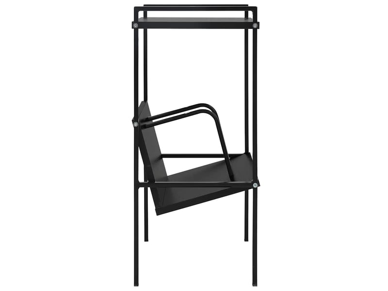  Bibliothèque 2 niveaux, armoire à livres noir 52x28x59 cm bois d'ingénierie  - Conforama D