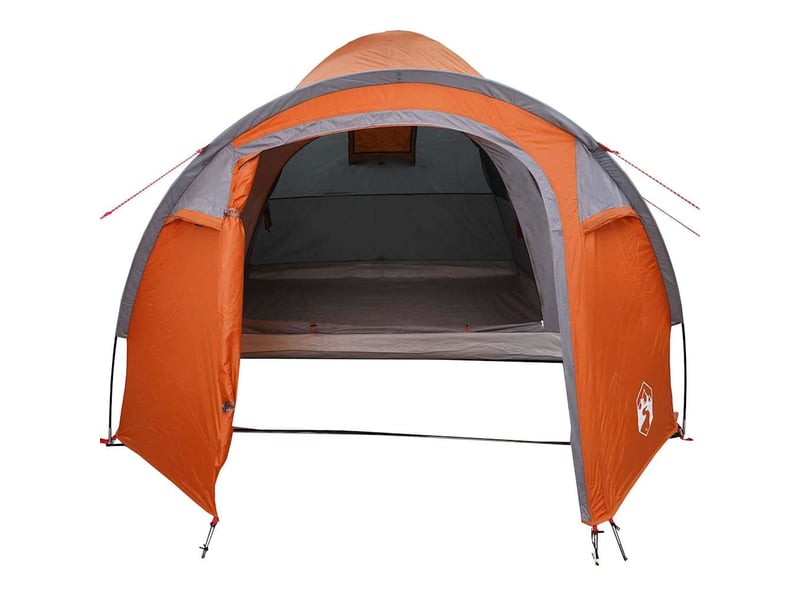  Tente de camping, tente dôme 6 personne gris et orange  - Conforama D