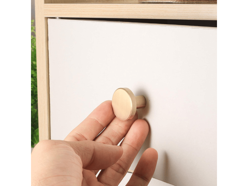  Boutons de tiroir ronds dorés en laiton, pour armoires et cuisine, décoration, lot  - Conforama D