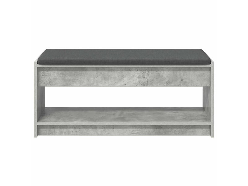  Banc d'entrée, banc interieur gris béton 103x38x45 cm  - Conforama E