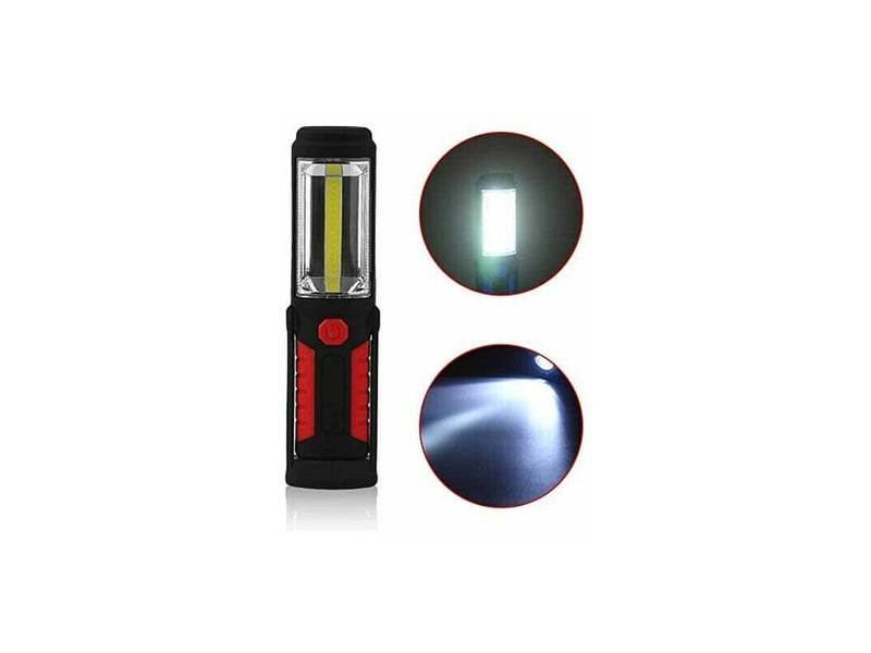  Lampe torche led rechargeable mains-libres[nouvelle version 2018] 3w baladeuse ¨¤ led cob 2 en 1 lampe de poche pour campingrandon¨¦eautogarageate  - Conforama C
