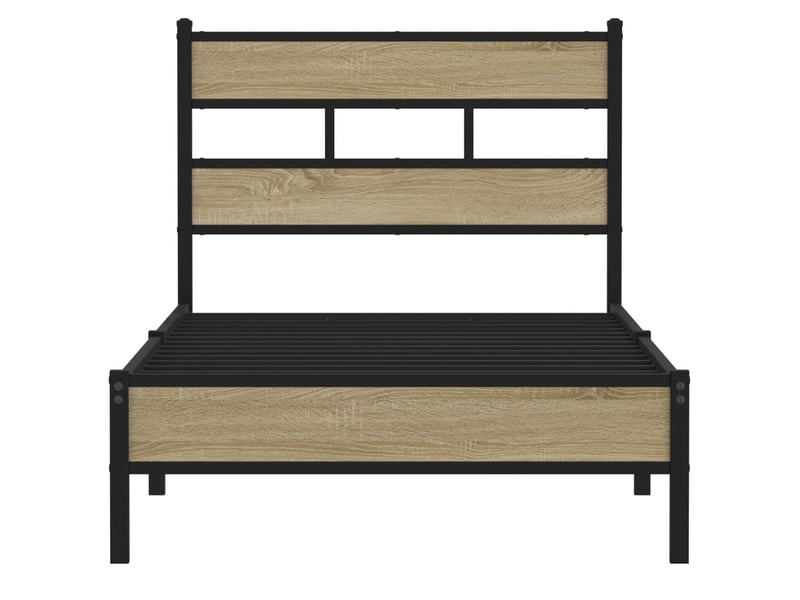 Lit simple- lit adulte - cadre de lit sans matelas chêne sonoma 80x200 cm - Conforama C