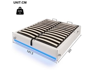 Lit mezzanine 140x200 cm <strong></strong>  <strong></strong> coloris beige