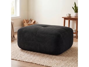 Pouf / repose pied <strong>OOIILLEE</strong> <strong>Luxe haut de gamme</strong> noir