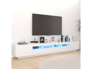 Meuble tv coloris blanc 260 cm <strong></strong>  <strong></strong>