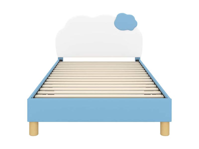 Cadre de lit pour enfants - lit jeune avec tête de lit bleu 80 x 200 cm pu - Conforama E