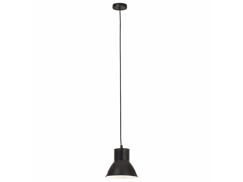  Lampe suspendue, suspension luminaire 25 w noir rond 17 cm e27  - Conforama C