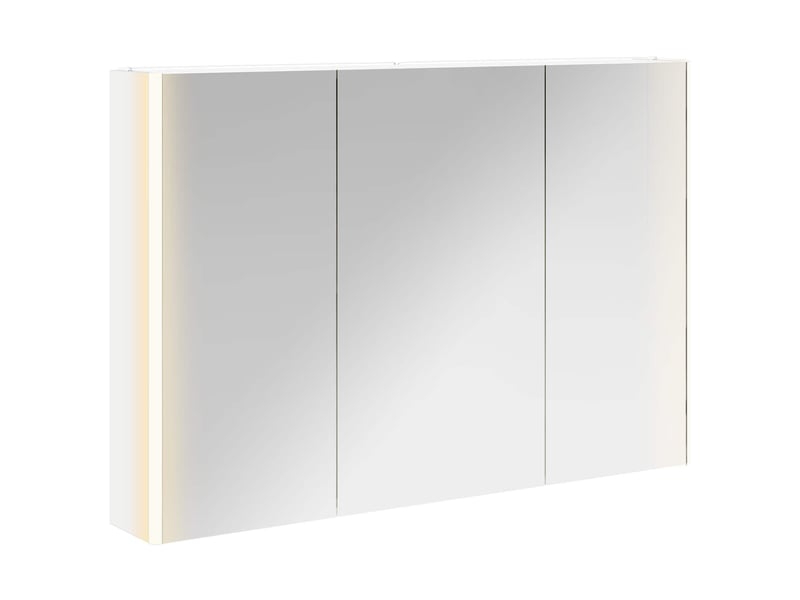  Armoire miroir salle de bain, meuble de rangement blanc 103.5x15.5x70 cm  - Conforama A