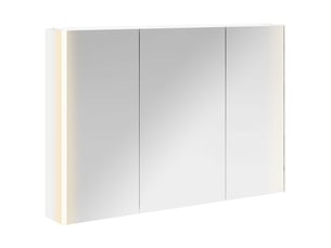 Armoire miroir salle de bain, meuble de rangement blanc 103.5x15.5x70 cm