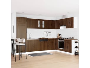 Meuble de rangement, armoire de cuisine kalmar chêne brun 80x46x81,5cm