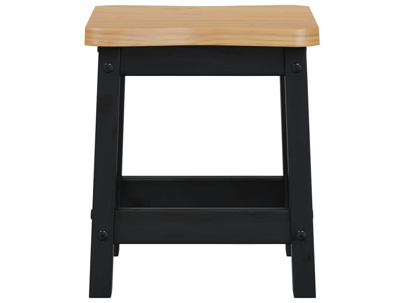  Tabouret de bar, chaise de bar ekai 2 pc noir 40x29x45,5 cm  - Conforama D