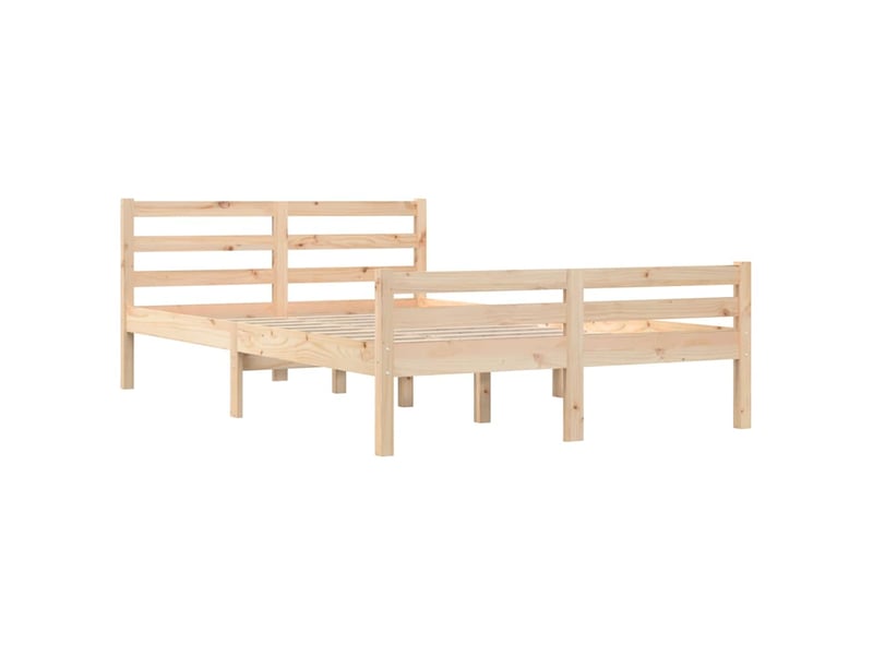 Lit double- lit adulte -  cadre de lit sans matelas bois massif 160x200 cm  - Conforama C