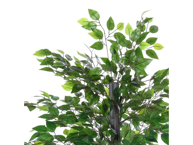  Arbre artificiel plante artificielle ficus h.1,45 m tronc branches liane lichen feuilles réalisme grand pot inclus  - Conforama W