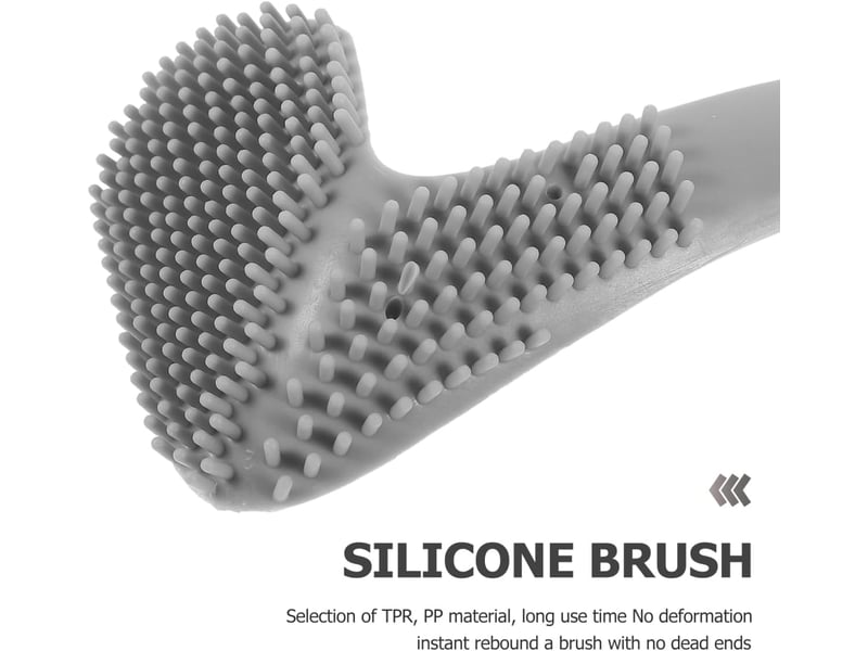  Brosse wc noire avec poignée antidérapante en tpr brosse de nettoyage pour cuvette de toilette outil efficace sans rayure pour salle de bain 15.35in BA-0000281-XSJ - Conforama D