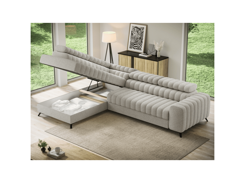  Canapé d'angle collection kanedojo coloris beige  - Conforama E