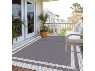 Tapis d'extérieur grand format, tapis réversible en plastique imperméable, adapté aux camping-cars, balcons, jardins, plages et campings,122x183cm
