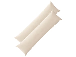 Lot de 2 housses de coussin heerlen crème 40 x 145 cm tissu chenille cf49096