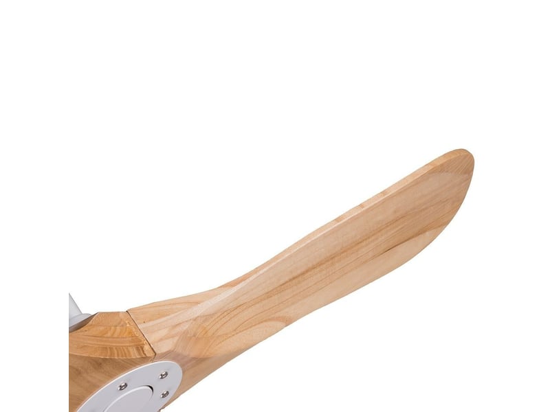  Ventilateur de plafond - avec télécommande et moteur réversible - metal &amp; wood - blanc - 107 x 107 x 32 cm - installation au plafond - salon et chambre EU42YM-1615WH - Conforama C