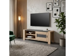 Meuble tv coloris marron 151 cm <strong>ALTOBUY</strong>  <strong>OLYMPE</strong>