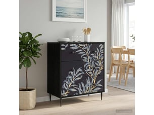 Commode 1 tiroir(s)    <strong></strong> <strong></strong> coloris noir largeur 66 cm