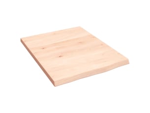Comptoir de salle de bain, plan de travail 40x50x2 cm bois massif non traité cf65733