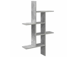 Étagère flottante, étagère murale gris béton 61 x 15 x 102 cm bois d'ingénierie cf42350