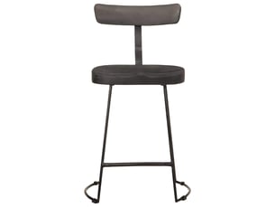 Lot de 2 tabouret de bar, chaise de bar noir 49x43x79 cm bois manguier massif