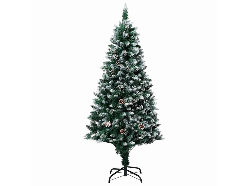  Sapin de noël artificiel, arbre de noël vert 150 cm pvc, acier et plastique shl3639  - Conforama E