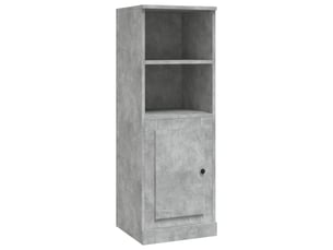 Buffet haut - bahut - meuble de rangement gris béton 36x35,5x103,5 cm bois d'ingénierie