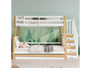Lit superposé 90x200 cm <strong>HAUSS SPOLE</strong> <strong></strong> coloris blanc