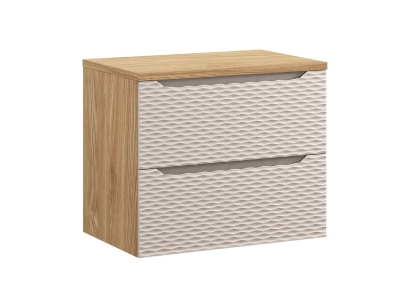  Ensemble de salle de bain yoka beige : meuble sous vasque 70 cm + plan vasque  - Conforama A