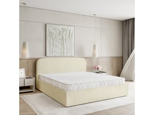 Lit coffre 140x200 cm <strong>MASSENO</strong>  <strong></strong> coloris beige