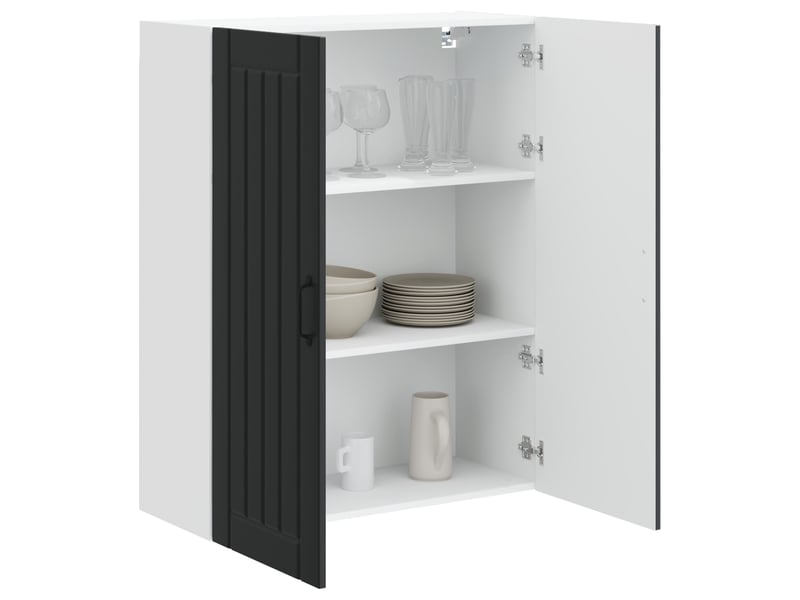  Meuble mural de cuisine, armoire de cuisine noir 80x31x100cm bois d'ingénierie shl9736  - Conforama C