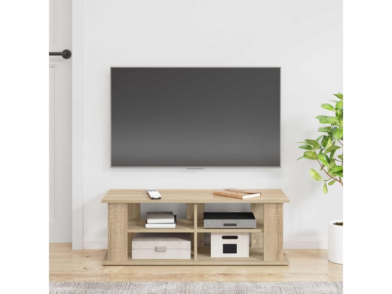  Support de télévision chêne sonoma 96x35x33,5 cm  - Conforama D