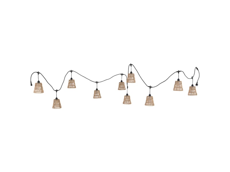  Guirlande de 10 lumières en plastique beige avec ampoule 500x14x14 cm (h)  - Conforama A