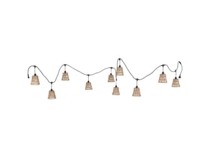 Guirlande de 10 lumières en plastique beige avec ampoule 500x14x14 cm (h)