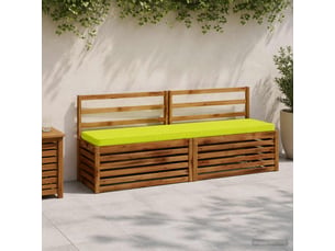 Lot de 2 coussins de banc, coussins d'assise vught 100 % polyester vert vif. Cf58264