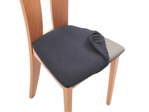 Lot de 6 housses pour chaises de cuisine et de salle à manger, gris foncé, 53 x 53 cm