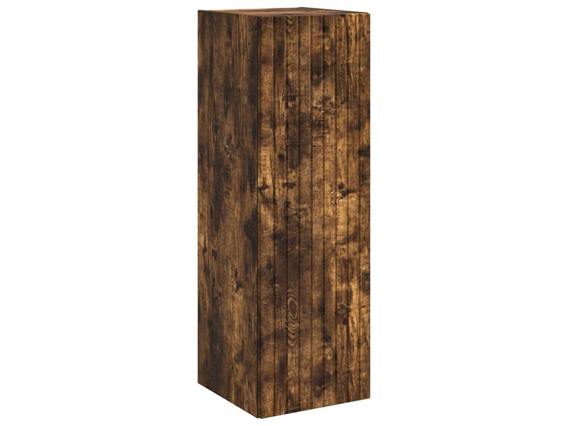  Cabinet salle de bain mural, meuble de rangement chêne fumé 33x34.5x100 cm shl7203  - Conforama A