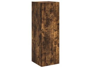 Cabinet salle de bain mural, meuble de rangement chêne fumé 33x34.5x100 cm shl7203