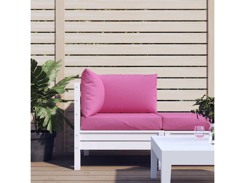  Lot de 3 coussins de palette, coussins de canapé rose tissu oxford cf59701  - Conforama B