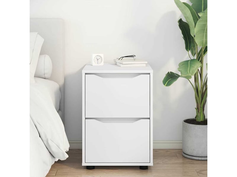  Armoire de rangement, commode de rangement 40 x 48 x 57 cm bois d'ingénierie blanc  - Conforama D
