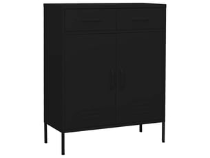 Armoire de rangement, rangement bureau noir 80x35x101,5 cm acier shl6815