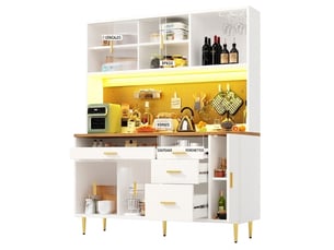Buffet 2 porte(s)  1 tiroir(s)   - 145 cm coloris blanc 