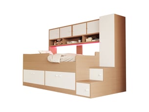 Lit simple 90x200 cm <strong>LEYTN</strong>  <strong></strong> coloris naturel