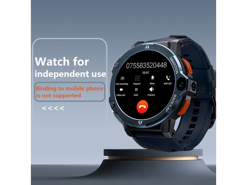 (argent) montre connectée de 1,54 pouce avec 4g+64g, android 8.1, double caméra et emplacement pour carte sim indépendant. - Conforama D