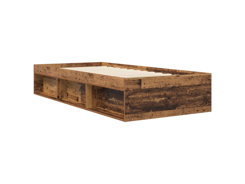  Lit simple- lit adulte -  cadre de lit avec rangement bois ancien 80 x 200 cm  - Conforama B