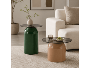 Table basse rond(e) coloris bicolore <strong>HAUSS SPOLE</strong> <strong></strong> - 50 cmx40 cm
