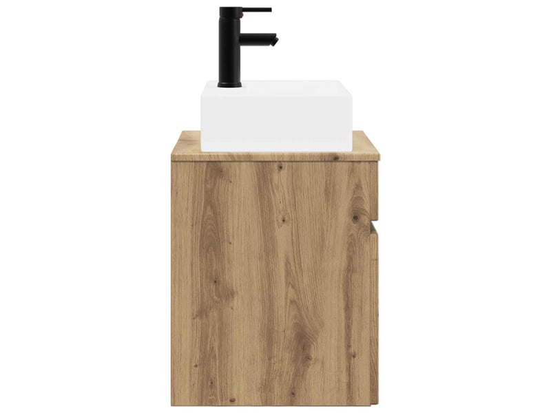  Meuble-sèche avec évier mural chêne artisanal 39x41x62.5 cm  - Conforama C