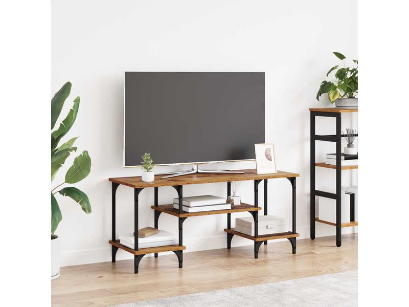 Meuble tv - banc tv - meuble de rangement bois ancien 102 x 35 x 45,5 cm  - Conforama B